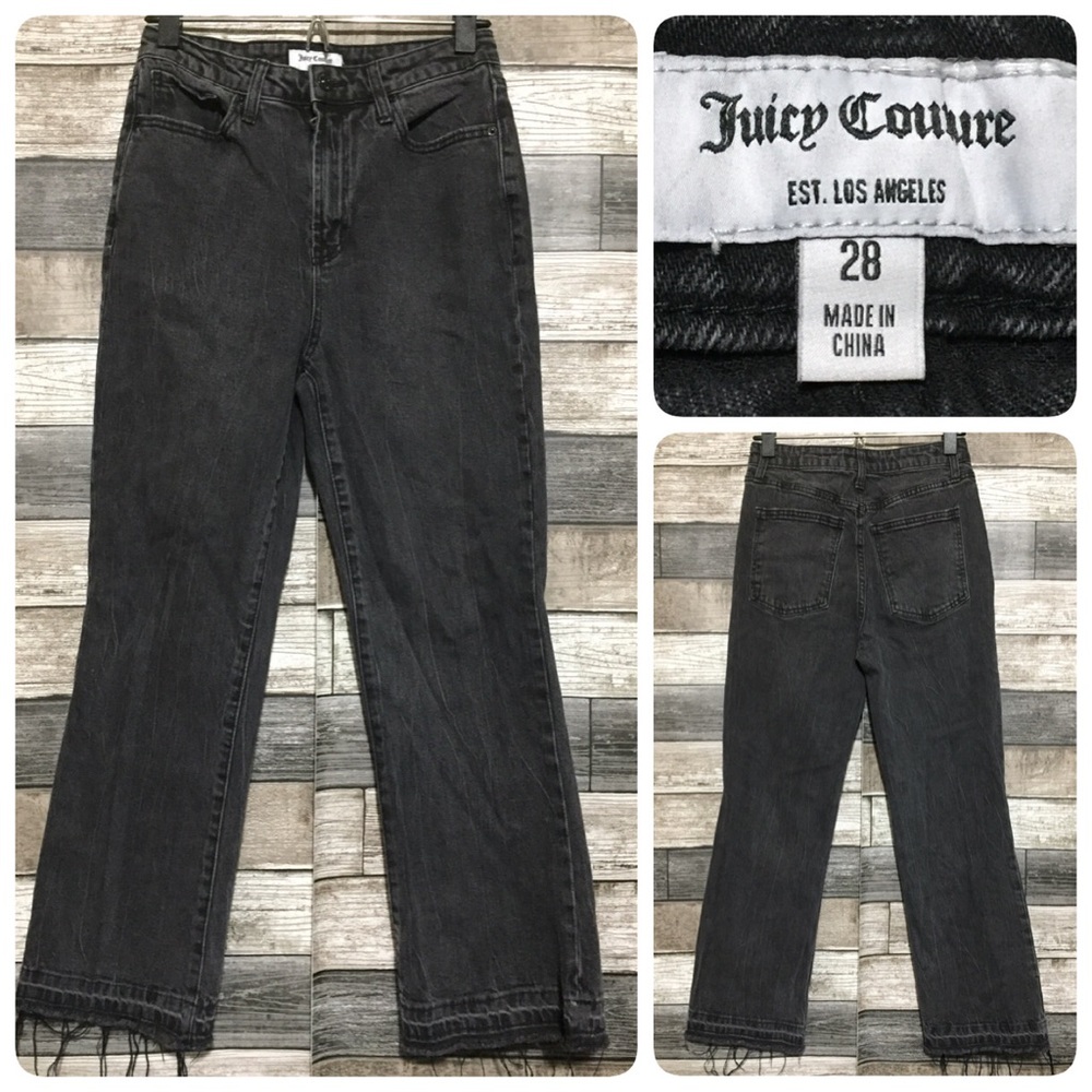 Juicy Couture Jeans Women’s 28 Gray Raw Hem (Inseam 26) Kick Flare